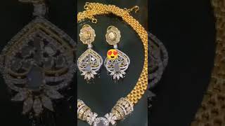 Premium glass Polki handmade carrier chain set  price 3050