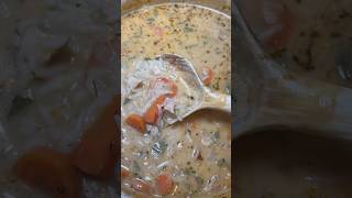 Creamy Chicken and Rice Soup🍗🍚🍜 #shortsviral