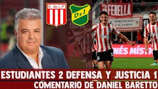 ESTUDIANTES 2 DEFENSA Y JUSTICIA 1 - Comentario de Daniel Baretto