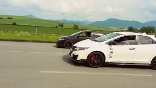 Civic FK2 type r vs. Civic FD2 type r drag