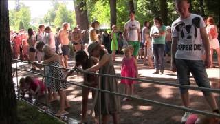 Russian entertainment in Petrodvoretz (Russian Versalles) "Water Root".