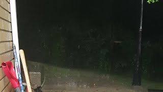 Heavy Rain, Lightening and Thundering at Night Right Now Here in Markham Canada | #LIVE