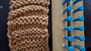 No Purl Garter Stitch on a Double Knitting Board