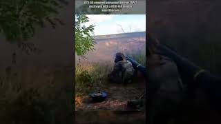 Russian BTR-80 armored personnel carrier destroyed with a FGM-148 Javelin near Kherson