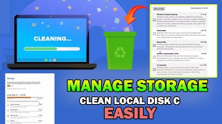 How to Manage your STORAGE and Clean Local disk C| Manage Computer stores