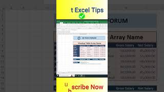 How To Setup Table Array Name In VLOOKUP #exceltips #busysoftware