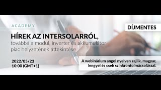 Webinárium: A Solarity napelem modul portfóliójának áttekintése és jövőbeli fejlesztések értékelése