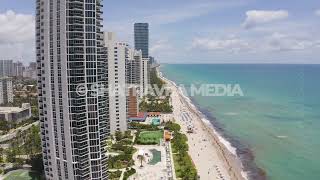 Armani Casa Sunny Isles Daytime   May 2021 Aerial Stock Footage