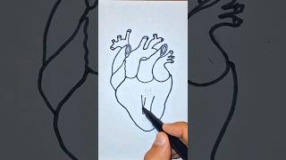 how to draw a heart#viralvideo #shorts #youtubeshorts #heart #mambaart