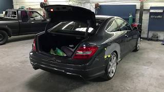 How to remove 2015 Mercedes Benz c250 taillight gas door mirror trim molding - Body Shop Basics