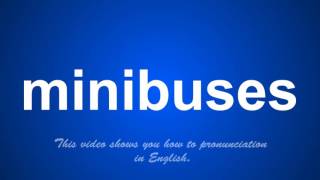 the correct pronunciation of minimaxes in English.