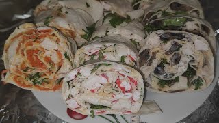 3 Начинки Для Лаваша. Рулет Из Лаваша - Самый Вкусный и Простой Вариант