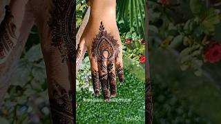 Simple mehndi design for back hand #mehndi #youtubeshorts #henna #shorts