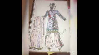 sketching fashioan design class@ vocational queen