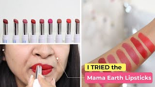 I tried the Mama Earth Soft Matte Long Stay Lipsticks | Review