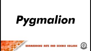 Pygmalion | Ms M Amsaveni Assistant Professor | Department of English