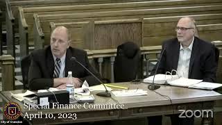 April 10, 2023, Special Finance Committee Meeting