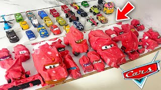 Cleaning Pink muddy For Disney Pixar Cars : Lightning McQueen, Tow Mater, Ramone, Miles Axlerod