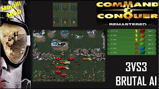 /Command & Conquer Remastered/ (Skirmish) 3VS3 BRUTAL AI  I 6p full resources I