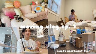 moving vlog ep. 1: Ikea, packing, empty apartment tour, moving in day!