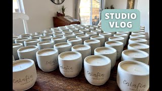 Studio Vlog | Making 150 Concrete Candles | Changes Are Coming...