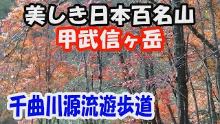 【甲武信ヶ岳】美しき日本百名山。千曲川源流遊歩道。天候に恵まれ、大展望の山頂へ。