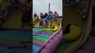 Guy MASTERS Ladder Climbing Carnival Game (WINS TWICE) #shorts