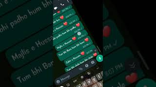 Farhan Ali waris / Sada Rahe Ga Hussain Hussain / 2023 new  Nohay status what's app chat #Short