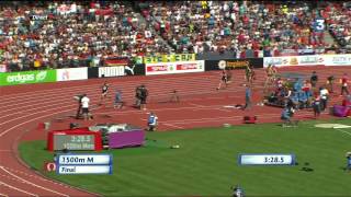 MAHIEDINE MEKHISSI EST CHAMPION D'EUROPE DU 1500M CHAMPIONNAT EUROPE ZÜRICH 2014 ATHLETISME