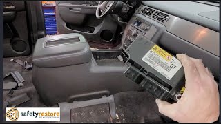 How to remove your center console & SRS AIRBAG MODULE RESET AFTER ACCIDENT! 07-13 Chevy silverado