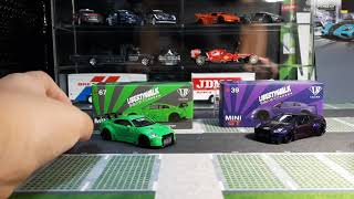 Mini Gt 1/64 Liberty Walk Nissan Gtr Green Hobbiestock Exclusive And Magic Purple Japan Exclusive