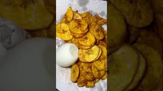 Home Made Plantain Chips With Boiled Egg😋 Try It And Thank Me Later😘#shortswithogom#yummy