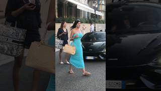 Exuberant Gorgeous lady walking through Monaco #billionaire #monaco #luxury #trending #lifestyle#fyp