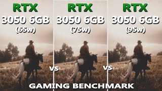 Laptop RTX 3050 6GB (95w) vs (75w) vs (65w) Gaming Benchmark Test | Which one is Enough |