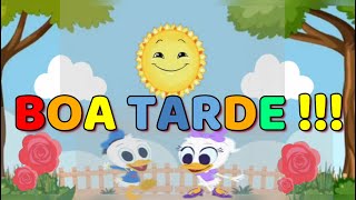 Boa Tarde ! Pato Donald e Margarida - Background Animado Infantil - Escola e Família