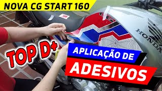 CG START 160 - APLICAÇÃO DE ADESIVO NA MOTO CG START 160 - FICOU SIMPLESMENTE TOP DEMAIS!!!