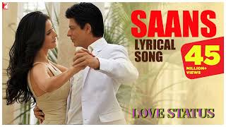 Saans Song l Jab Tak hai Jaan l Shahrukh Khan Katrina Kaif l AR Rahman l Guljar, Shreya, Mohit #song