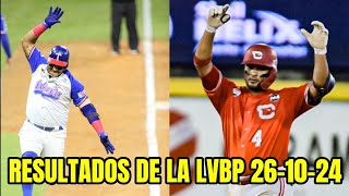 Jornada de palizas en la LVBP 26-10-24 | Primer juego suspendido por lluvia