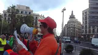 Concepció Ribera lectura comunicat coordinadora estatal pensionistes