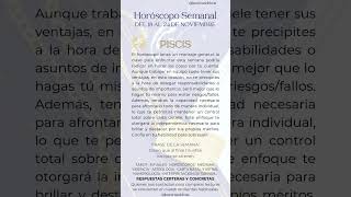 Piscis ♌ Horóscopo del 18 al 24 de noviembre #horoscoposemanal #piscis #horoscopo