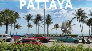 Pattaya 2023 | Virtual walk Along Jomtien's Beachfront Promenade at day