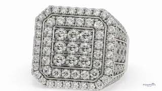 Mens Diamond Ring White Gold by Pompeii3