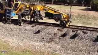 Keeping our railroad safe... installing railroad ties