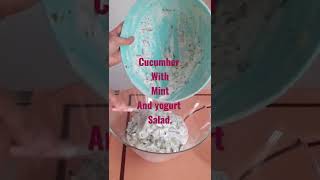 cucumber with ment and yoghurt salad in KSA#short