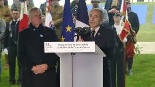 Museum of the Great War The Trench Ceremony (Jean François Copé speech)