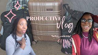 Going on a SOLO Trip for the FIRST time | PRODUCTIVE Vlog