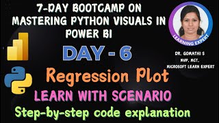 Master Python Visuals in Power BI: Create a Regression chart! - Day 6 of Power bi boot camp