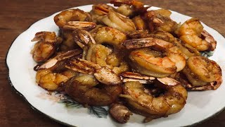 Криветки с чесноком в соевом соусе    Shrimps with garlic in soy sauce