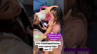 Persiapan kakak bertrand dan cici thalia syuting mop music