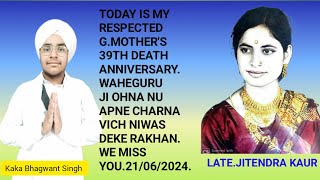 TODAY IS MY RESPECTED Grand MOTHER'S 39TH DEATH ANNIVERSARY. We are miss you.